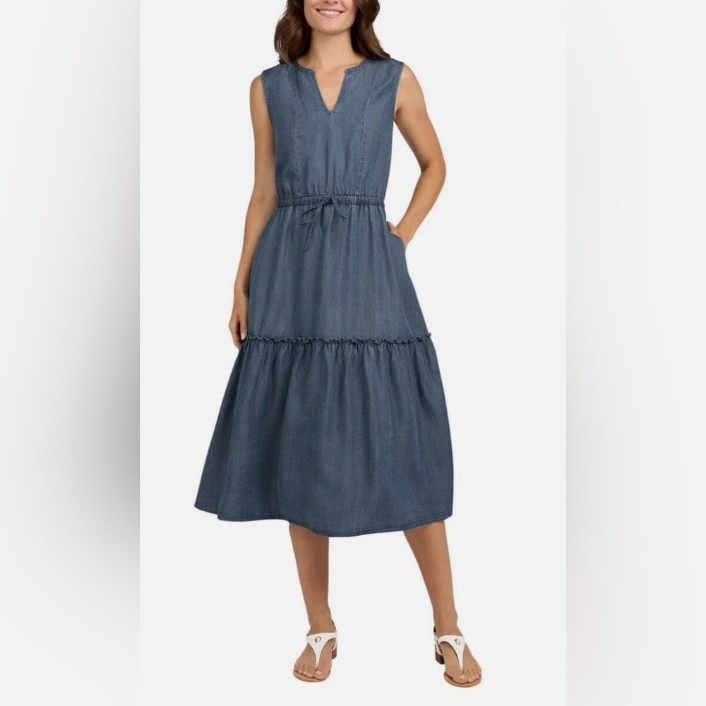 Land’s End NWT LYOCELL
TIERED MIDI DRESS